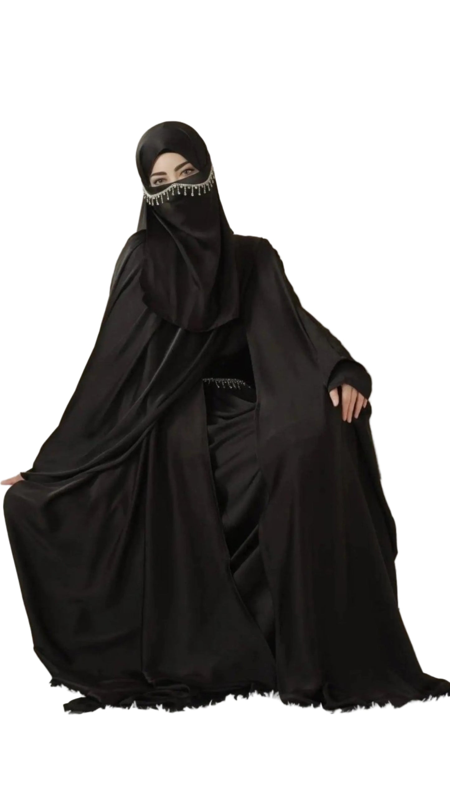 5-piece-set-butterfly-abaya-with-niqab-loose-full-cover-satin-abaya-moa019-405983