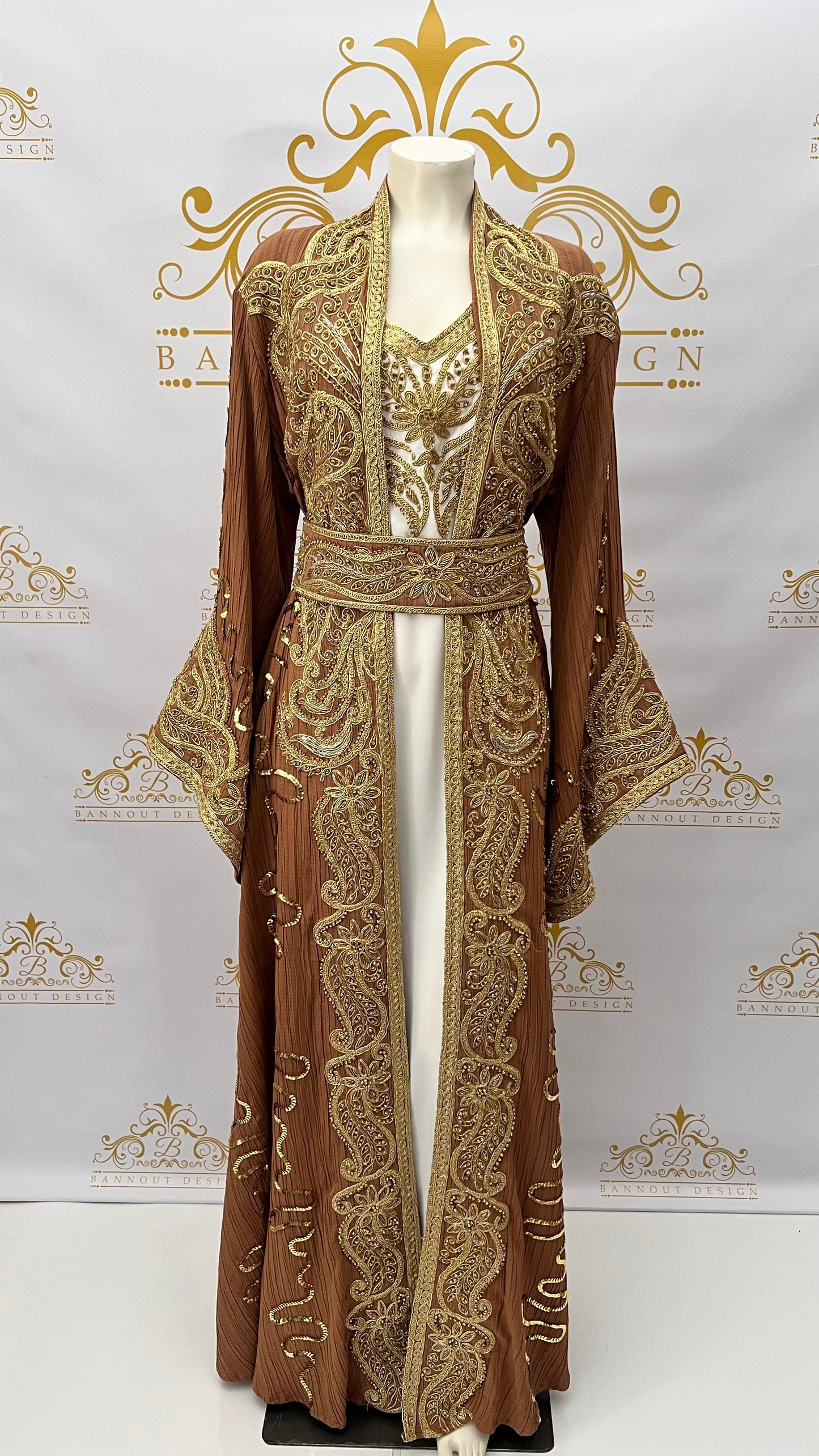 Fancy_Kaftan_Caftan_Abaya_Women_Dress_Party_Occasional_Embroidery_Beads_BROWN1