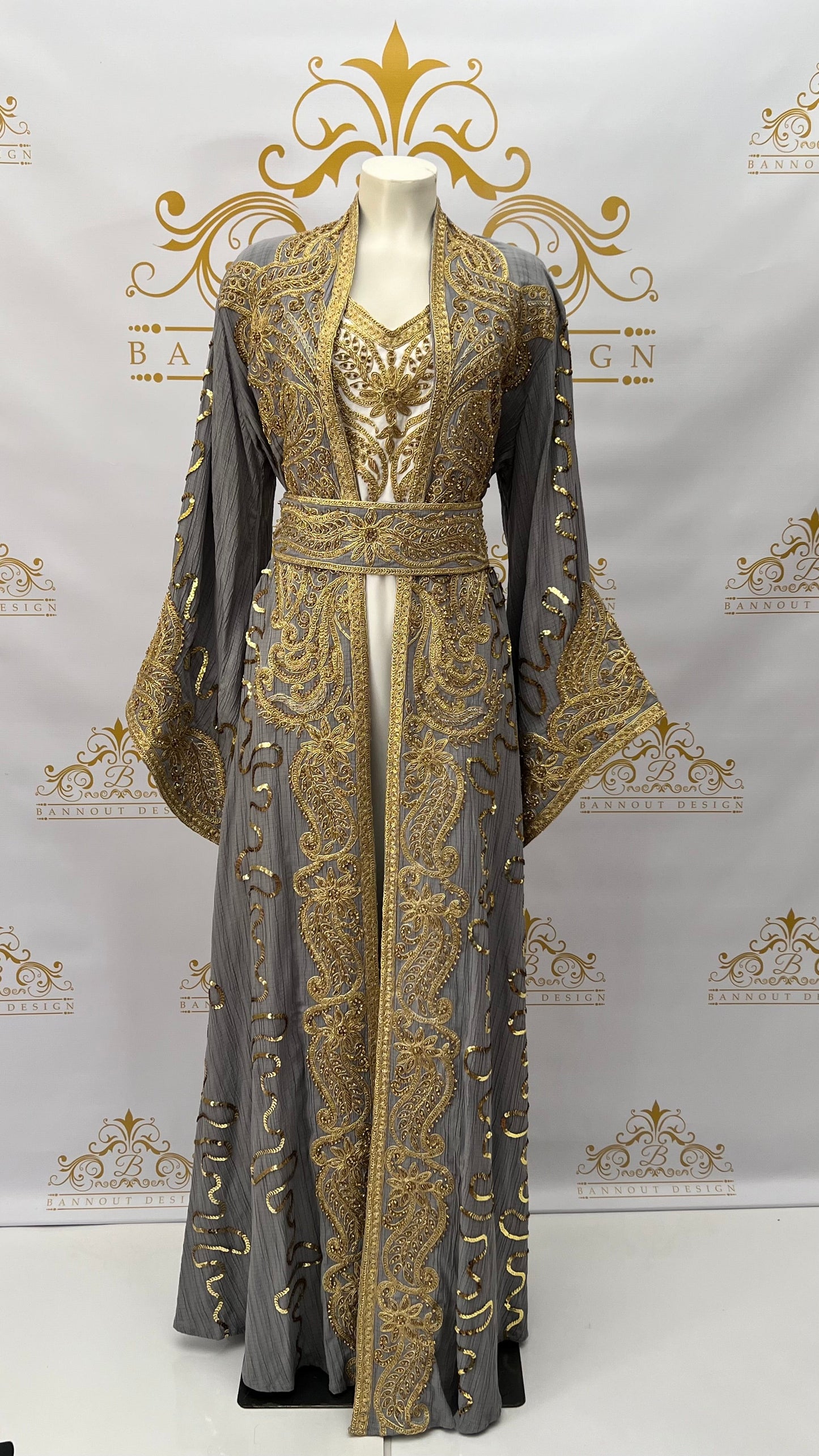 Fancy_Kaftan_Caftan_Abaya_Women_Dress_Party_Occasional_Embroidery_Beads_GREY