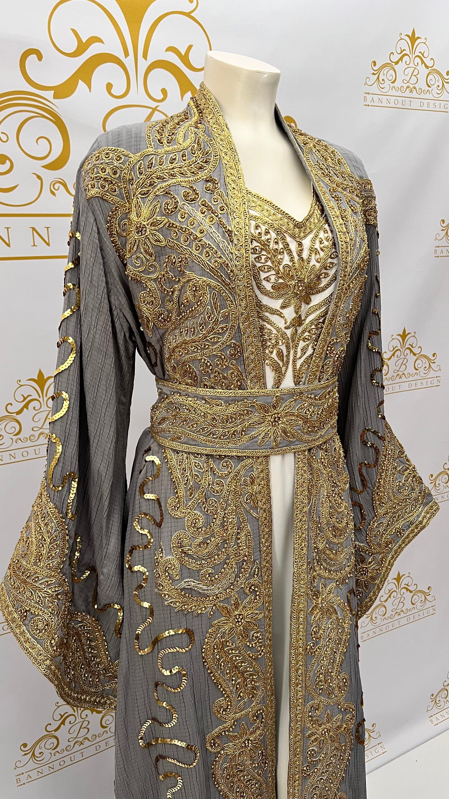 Fancy_Kaftan_Caftan_Abaya_Women_Dress_Party_Occasional_Embroidery_Beads_GREY