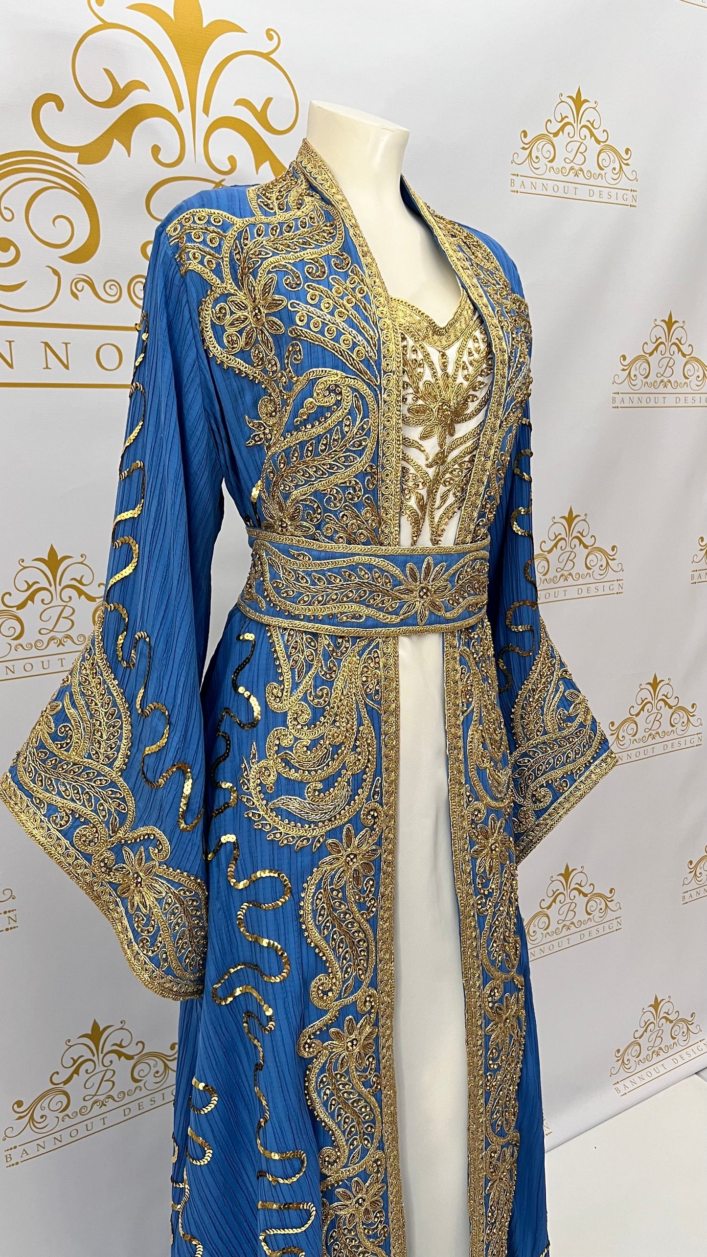 Fancy_Kaftan_Caftan_Abaya_Women_Dress_Party_Occasional_Embroidery_Beads_blue