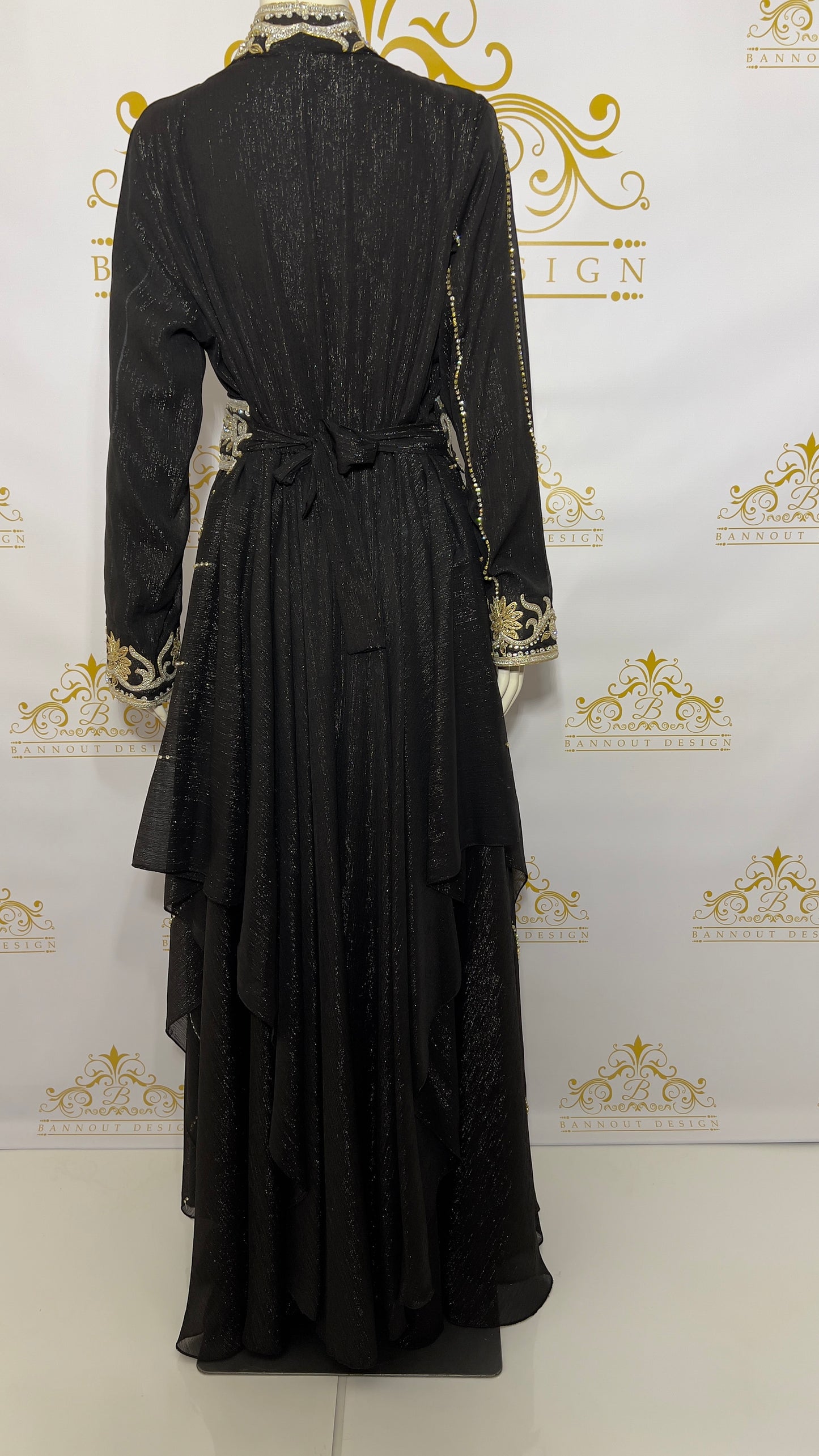 Layer_Kaftan_Dress_Fancy_Light_Black_Maxi_Long_Sleeve_2