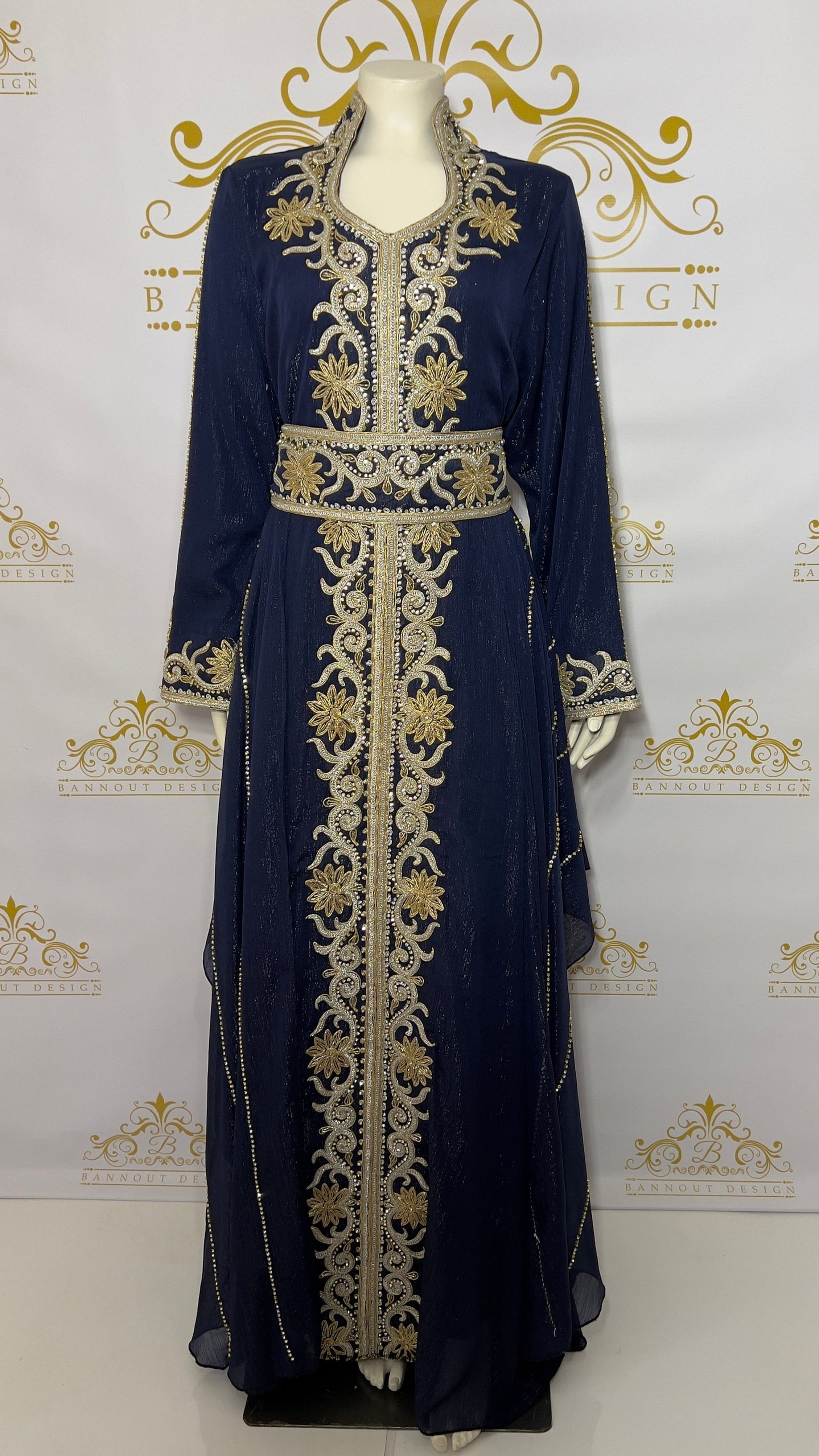 Layer_Kaftan_Dress_Fancy_Light_Black_Maxi_Long_Sleeve_2