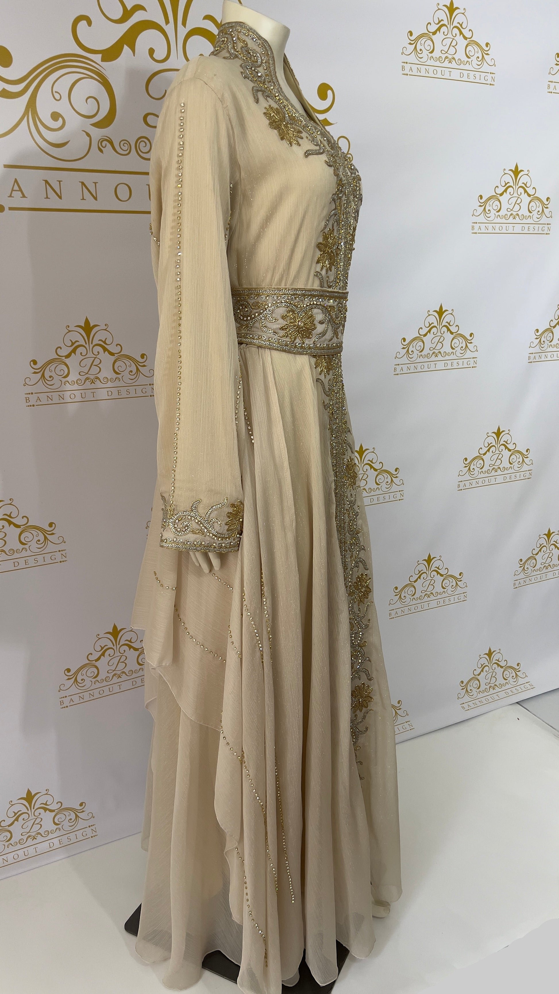 Layer_Kaftan_Dress_Fancy_Light_beige_Maxi_Long_Sleeve_2