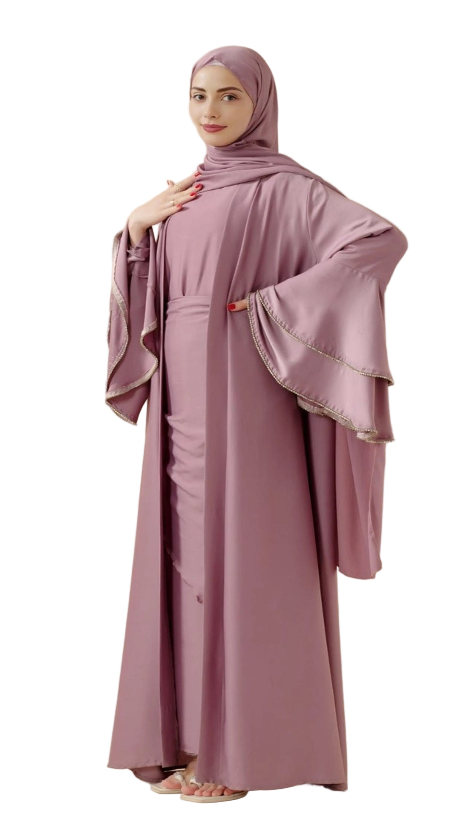 crepe-satin-ruffle-sleeve-abaya-5-piece-set-moa033-241806