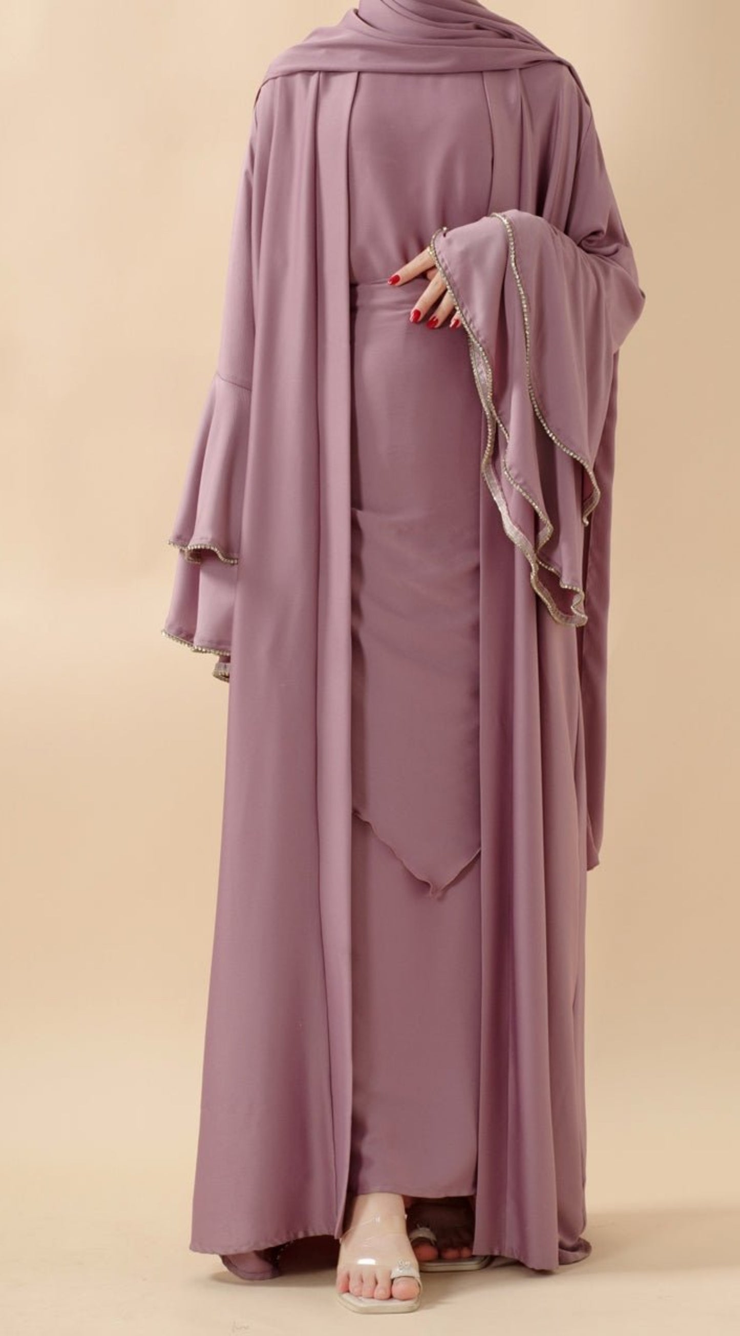 crepe-satin-ruffle-sleeve-abaya-5-piece-set-moa033-241806