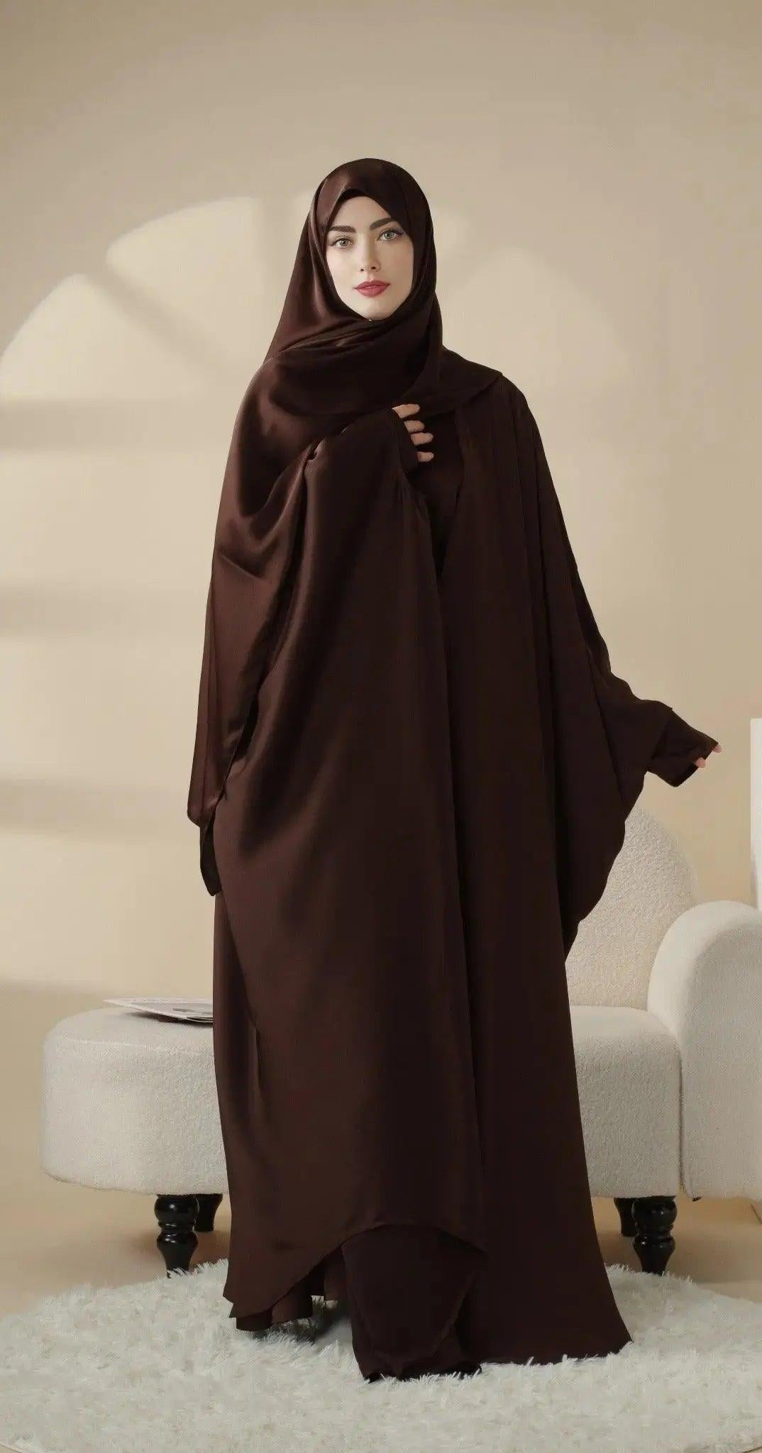 5-piece-set-butterfly-abaya-with-niqab-loose-full-cover-satin-abaya-moa019-405983
